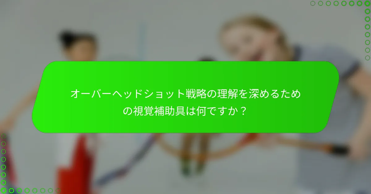 オーバーヘッドショット戦略の理解を深めるための視覚補助具は何ですか？